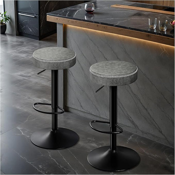 Swivel Adjustable Bar Stools Set of 2
