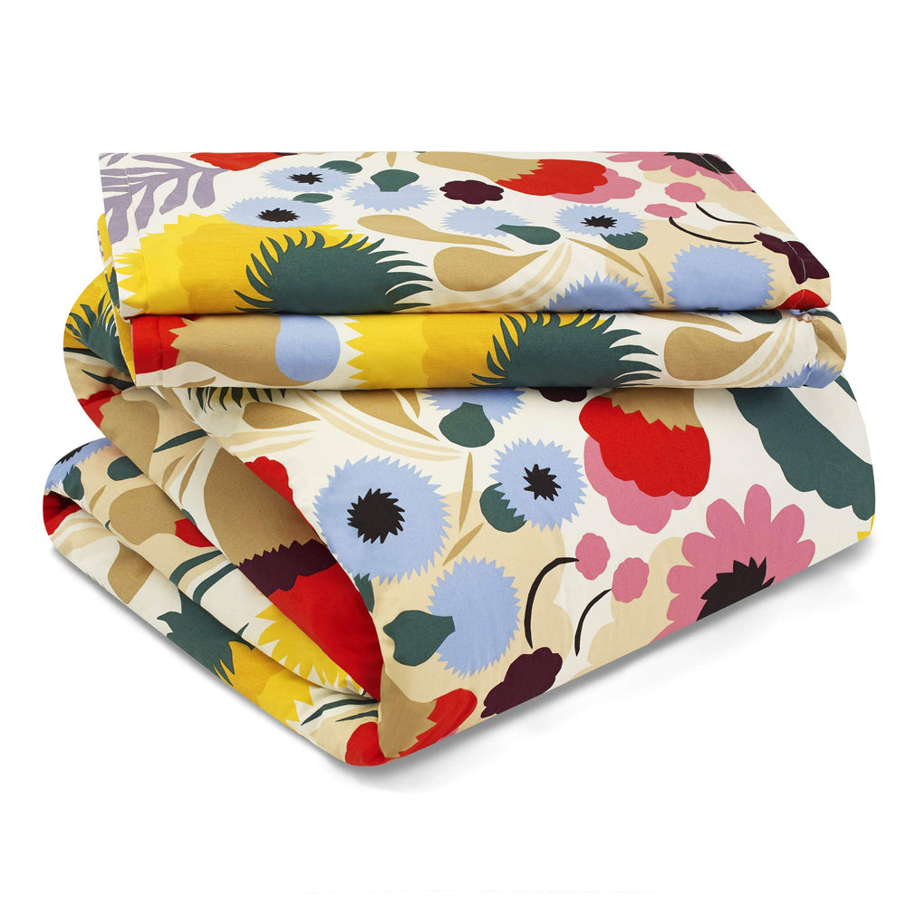 Cotton Floral Duvet Cover Set with Shams