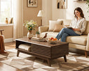 Coffee Table with Storage and Sliding Doors