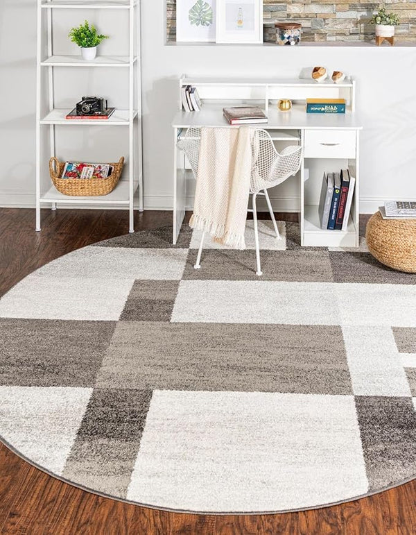 Patchwork Area Rug – Geometric Abstract, Polypropylene