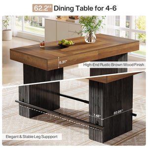 Counter Height Bar Dining Table 62.2"