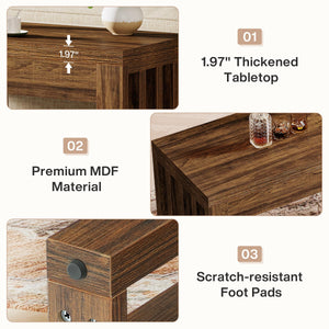 63-Inch Farmhouse Counter Height Bar Table