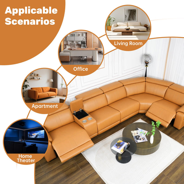 Power Reclining Sectional Sofa with Storage & USB Ports