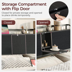 Queen/King Headboard with Storage & Power Strips