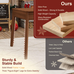 Extendable Solid Wood Dining Table, Seats 4 to 8