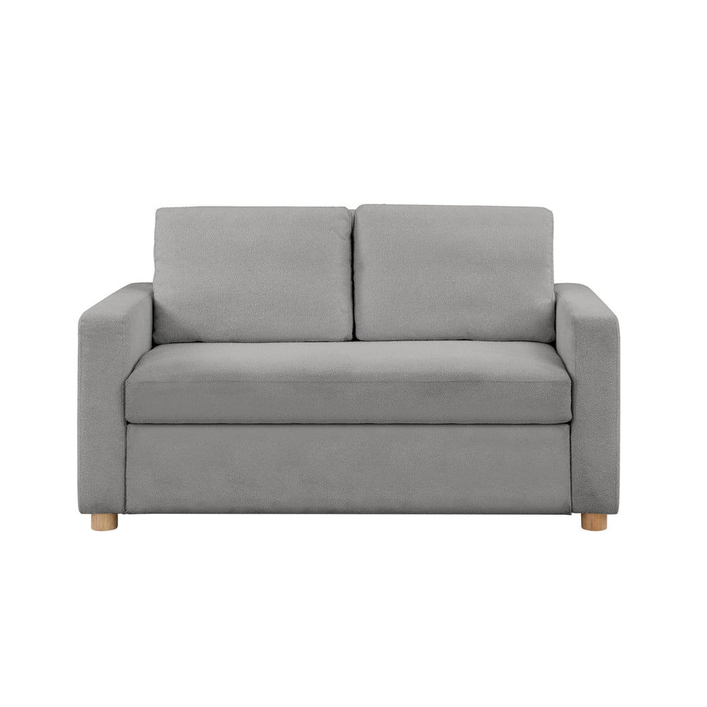 Convertible Sleeper Loveseat – Boucle Fabric, Pocket Coil Support