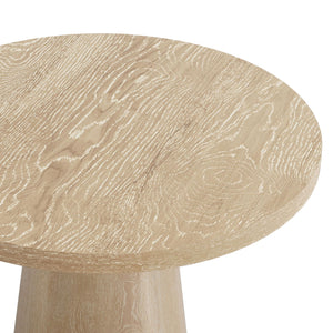 20-Inch Round End Table with Cone Pedestal Base