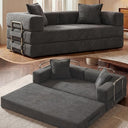 Convertible Sofa Bed with Pull-Out Sleeper | Corduroy Futon Couch | No Assembly