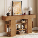 63" Farmhouse Console Table with 3-Tier Storage