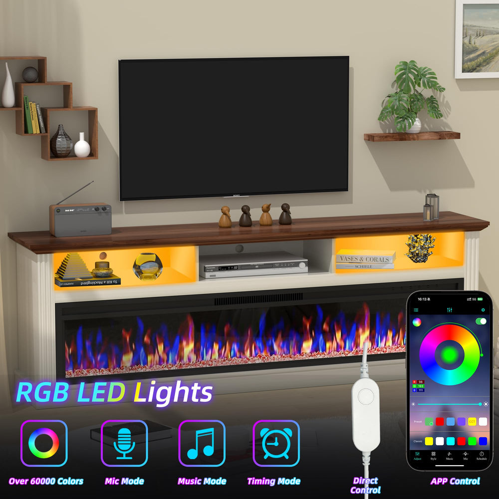 58" Fireplace TV Stand with 52" Electric Fireplace