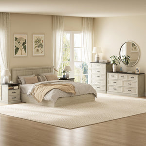 4-Piece Farmhouse Bedroom Set – Dresser & Nightstands