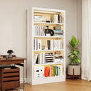5-Tier Metal Bookcase with Adjustable Shelves
