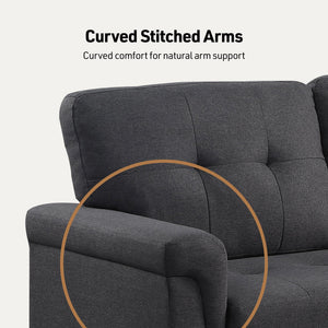 Convertible L-Shaped Sectional Sleeper Sofa with Storage Chaise