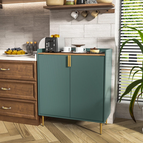 Bar Cabinet with Wine Rack & Stemware Holders