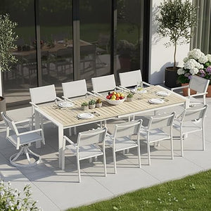 11-Piece Outdoor Patio Dining Set – Extendable Aluminum Table & Chairs