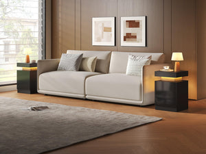 LED Nightstand with Storage Cabinet — Set of 2