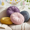 Round Velvet Pumpkin Throw Pillows Set of 4