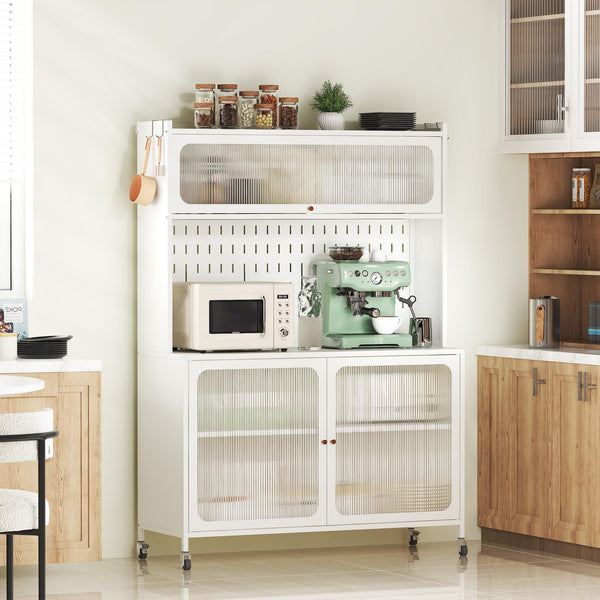 Kitchen Baker's Rack with Flip Door Cabinet