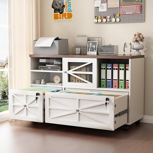 2-Drawer Lateral File Cabinet with Lock