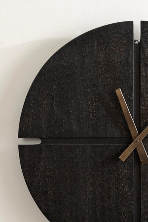 22-Inch Round Wall Clock – Black Analog Numberless Modern Design