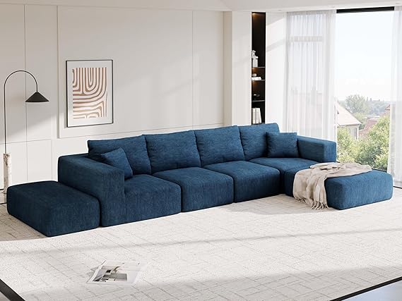 Oversized Modular Sectional Sofa Bed with Extra Deep Seat