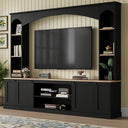 91" Arched Entertainment Center Wall Unit
