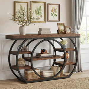 47" 5-Tier Industrial Console Table
