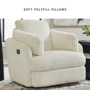 Swivel Glider Rocker Recliner with Bolster Pillows and Hidden Storage