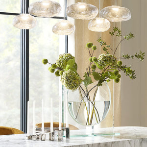 Ellipse Glass Vase — Modern Sculptural Decorative Vase