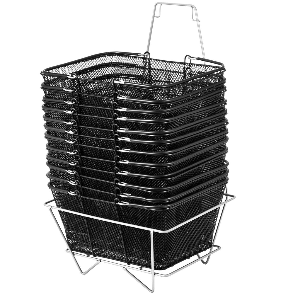 Metal Shopping Baskets with Handles – Set of 12