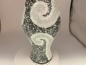 Mosaic Terracotta Floor Vase – 18 Inch Tall Cylinder