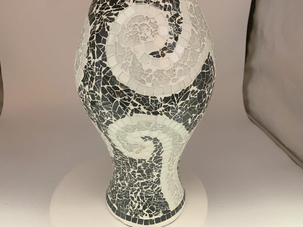 Mosaic Terracotta Floor Vase – 18 Inch Tall Cylinder