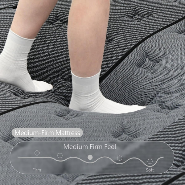 12-Inch Hybrid Mattress – Medium Firm, Pocket Springs & Memory Foam