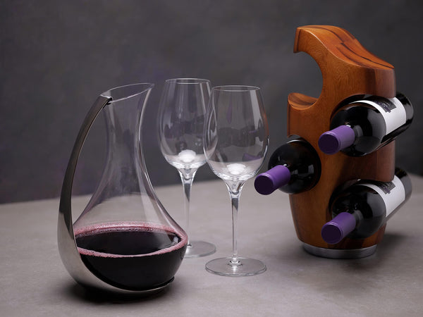 Acacia Wood Countertop Wine Rack 4 Bottle