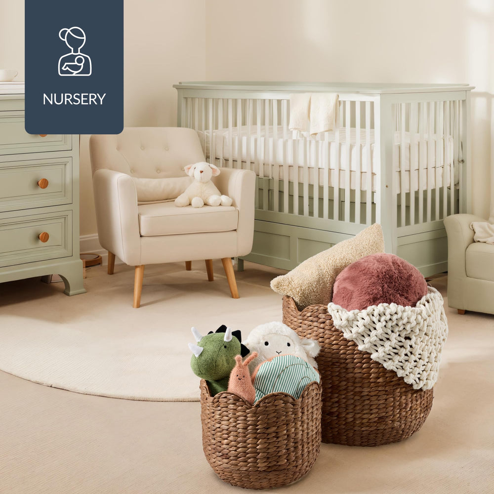 Water Hyacinth Nesting Storage Baskets Set of 3