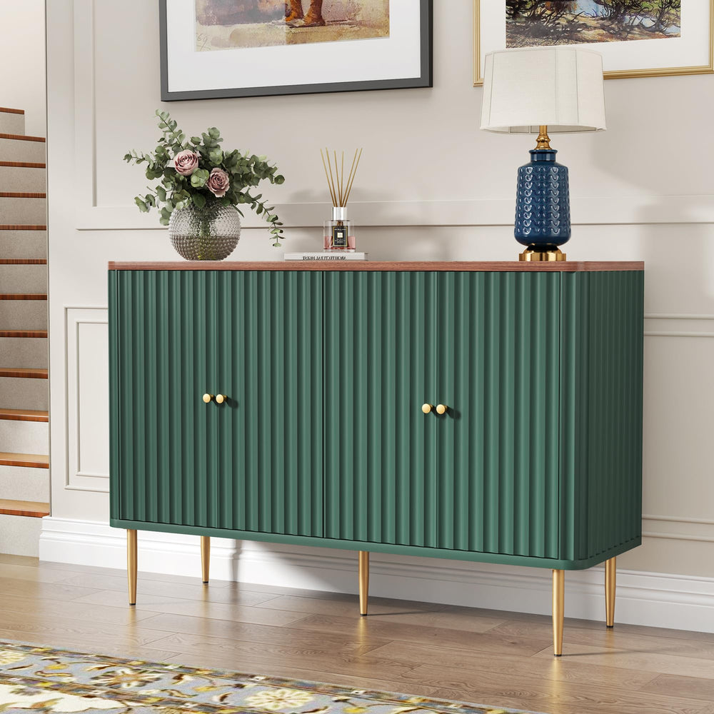 48" 4-Door Sideboard Buffet Cabinet with Removable Shelves