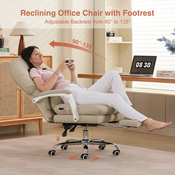 Big & Tall Ergonomic High-Back Executive Office Chair with Vibration Reminder