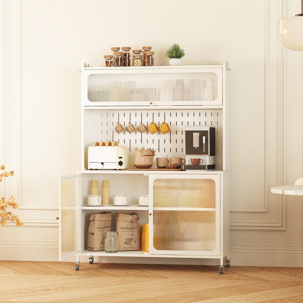 Kitchen Baker's Rack with Flip Door Cabinet