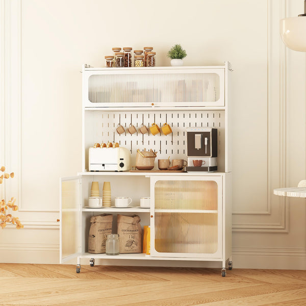 Kitchen Baker's Rack with Flip Door Cabinet
