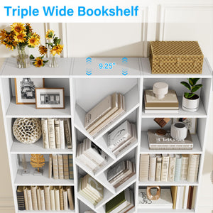 6-Tier Tree Bookshelf with 13 Open Compartments