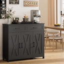Sideboard Buffet Cabinet with Drawers, Doors & Adjustable Shelves