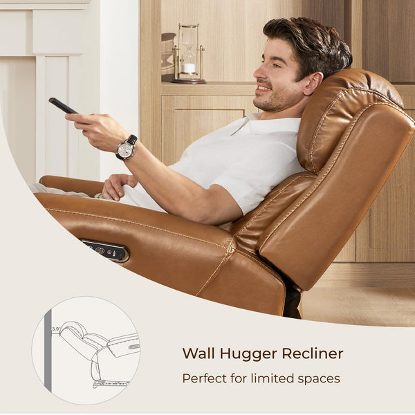 Power Recliner Chair with Adjustable Headrest & USB Ports