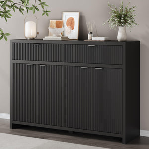 55" Fluted Buffet Cabinet with Storage & Sideboard