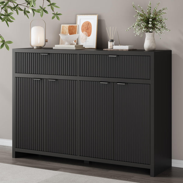 55" Fluted Buffet Cabinet with Storage & Sideboard