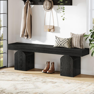 59" Entryway Bench with Arched Bases