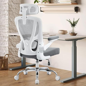 Ergonomic Mesh High Back Office Chair with Lumbar Support & Flip-Up Armrests