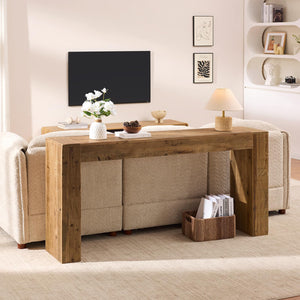 Reclaimed Wood Console Table 63"