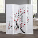 6-Panel Plum Blossom Folding Room Divider