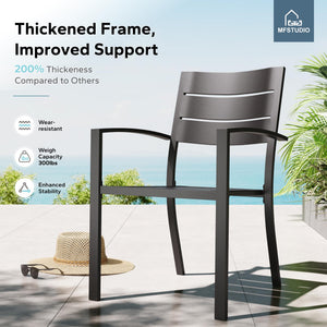 Stackable Metal Outdoor Patio Dining Chairs