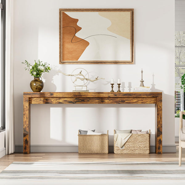 Extra Long Farmhouse Console Table 70.9 Inch